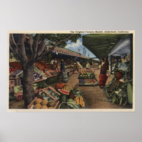 View of the Original Farmers Market Poster