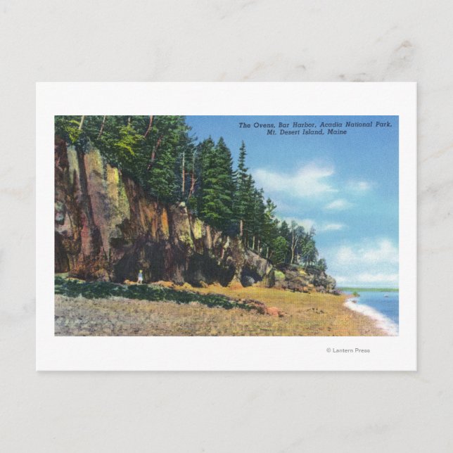 View of the Ovens at Bar Harbor Postcard (Front)