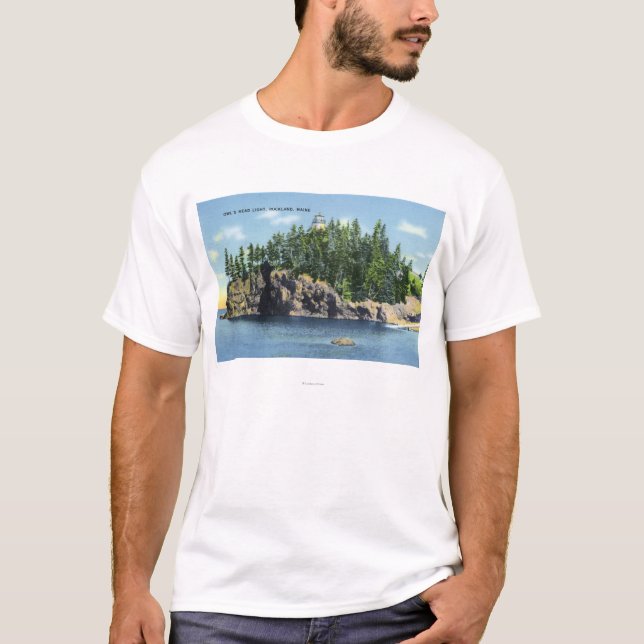 View of the Owl's Head Lighthouse 2 T-Shirt (Front)