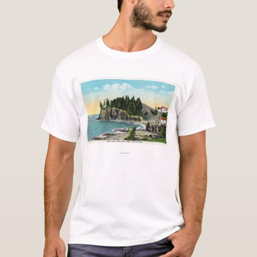 View of the Owls Head Lighthouse and Owls Rock T_Shirt