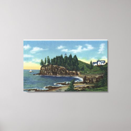 View of the Owls Head Lighthouse Canvas Print