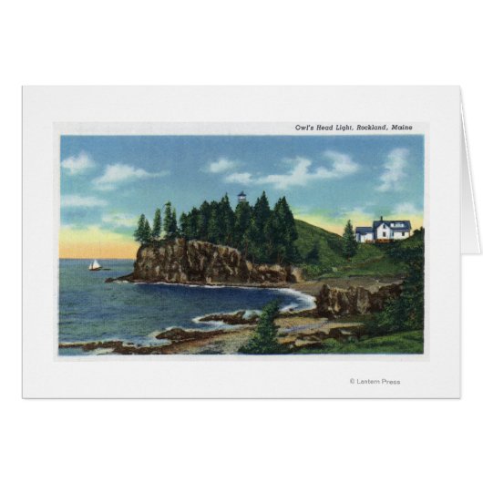 View of the Owl's Head Lighthouse Cards (Front Horizontal)