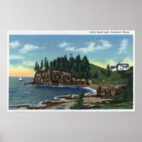 View of the Owls Head Lighthouse Poster