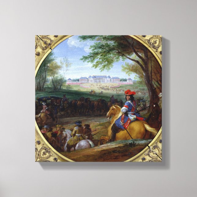 View of the Palace of Versailles in 1669 Canvas Print (Front)
