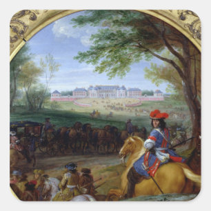 View of the Palace of Versailles in 1669 Square Sticker