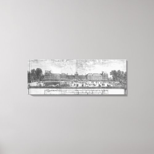 View of the Palais des Tuileries from gardens Canvas Print