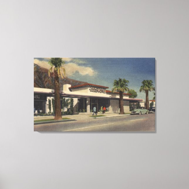 View of the Palm Springs Hotel Canvas Print (Front)