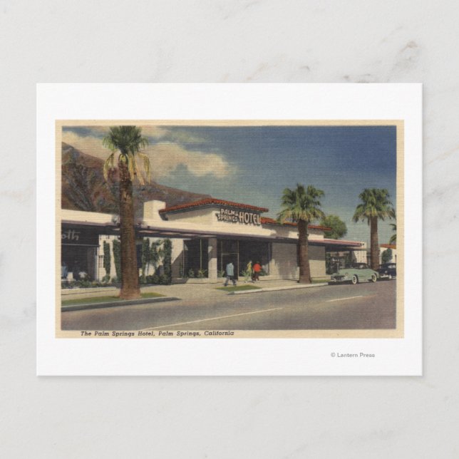 View of the Palm Springs Hotel Postcard (Front)