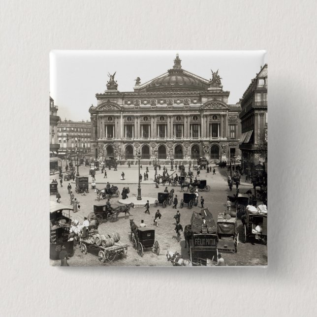 View of the Paris Opera House, 1890-99 Button (Front)