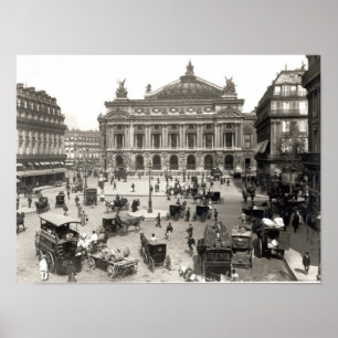 View of the Paris Opera House, 1890-99 Poster