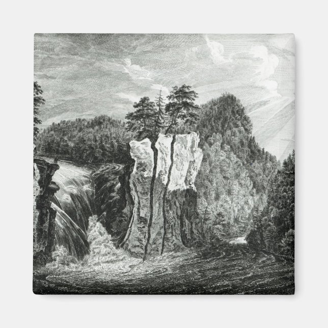 View of the Passaic River Waterfall, New Jersey Magnet (Front)