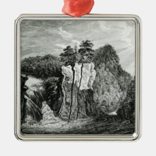 View of the Passaic River Waterfall, New Jersey Metal Ornament