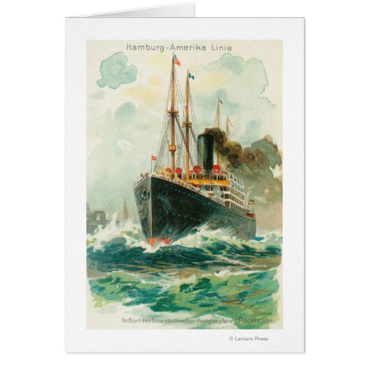 View of the Patricia at Sea, Hamburg-America (Front)