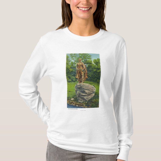 View of the Pilgrim Maiden Statue T-Shirt (Front)