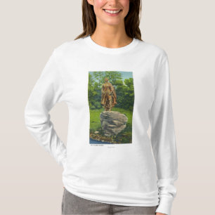 View of the Pilgrim Maiden Statue T-Shirt