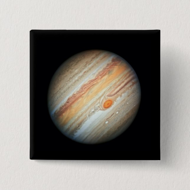 View of the Planet Jupiter (Hubble Telescope) Button (Front)
