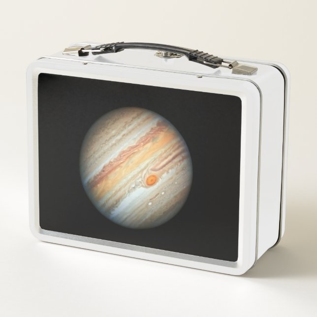 View of the Planet Jupiter (Hubble Telescope) Metal Lunch Box (Back)