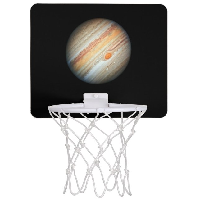 View of the Planet Jupiter (Hubble Telescope) Mini Basketball Hoop (Front)