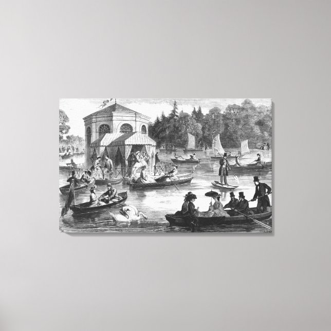 View of the pond of the Court at Fontainebleau Canvas Print (Front)