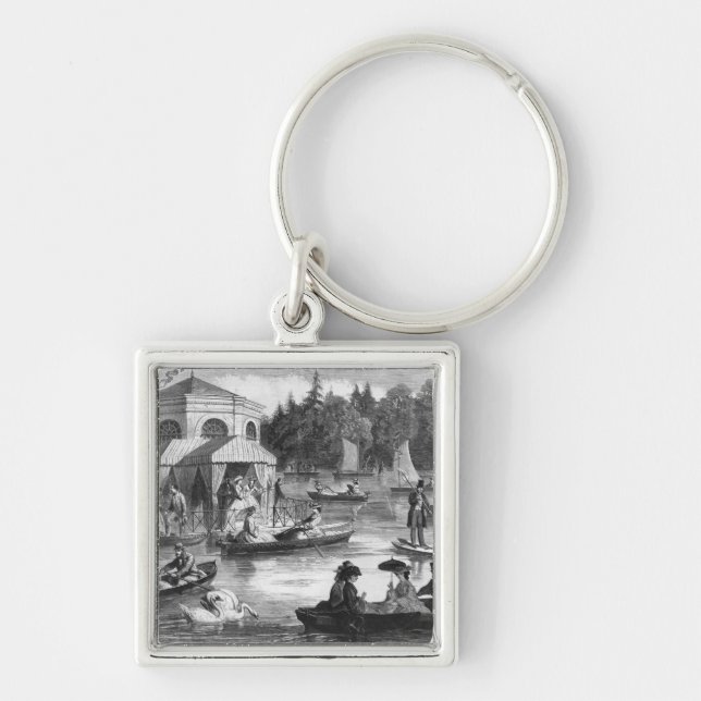 View of the pond of the Court at Fontainebleau Keychain (Front)