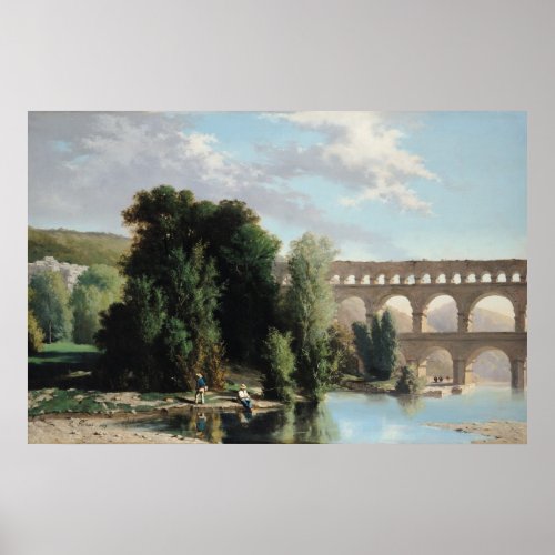 View of the Pont du Gard 1859 Poster