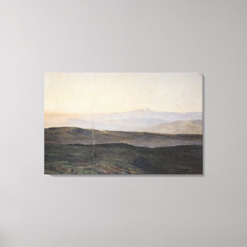 View of the Pyrenees from Plague Canvas Print