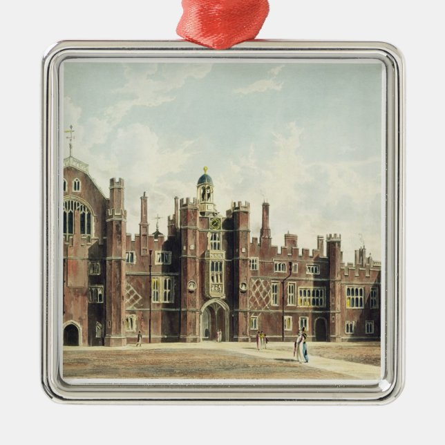 View of the Quadrangle at Hampton Court Palace fro Metal Ornament (Front)