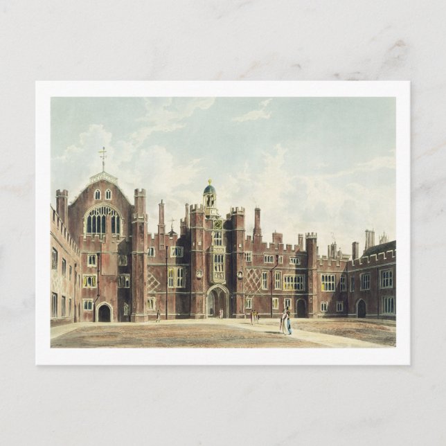 View of the Quadrangle at Hampton Court Palace fro Postcard (Front)