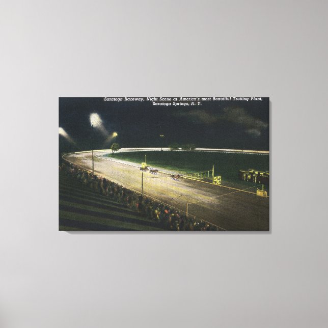 View of the Raceway at Night Canvas Print (Front)