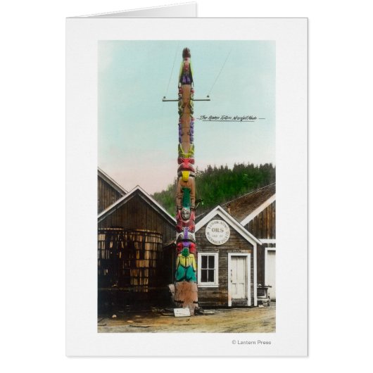 View of the Raven TotempoleWrangell, AK Cards (Front)