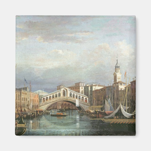View of the Rialto Bridge in Venice Magnet (Front)