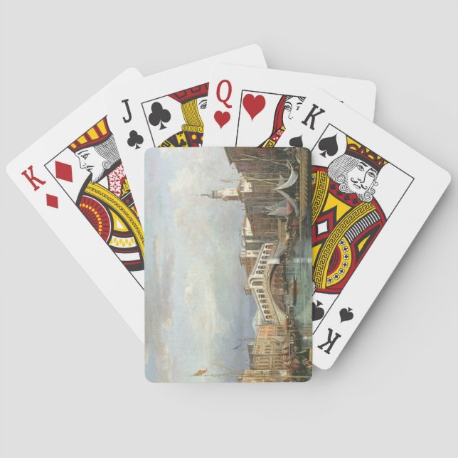 View of the Rialto Bridge in Venice Poker Cards (Back)