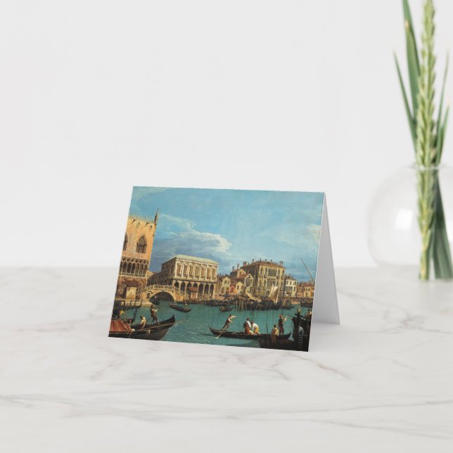 View of the Riva degli Schiavoni Venice Thank You Card (Front)