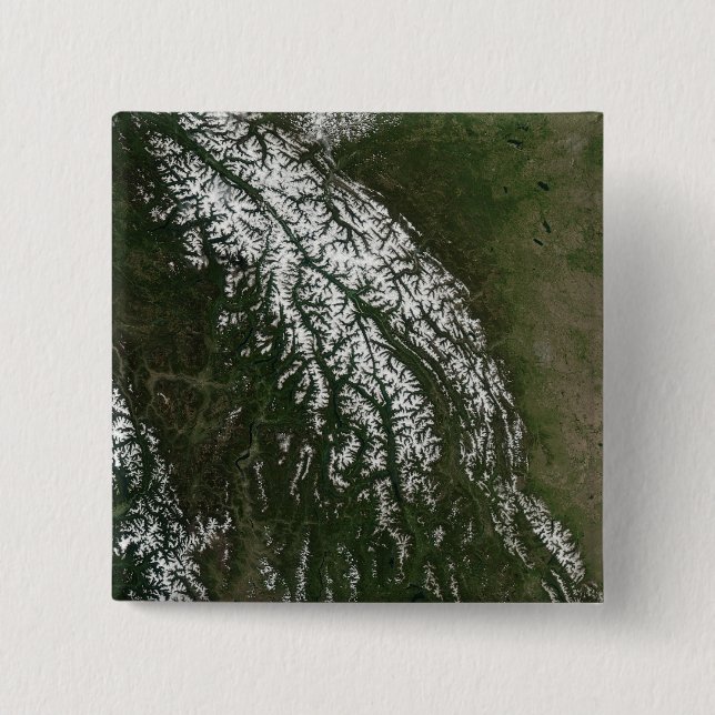 View of the Rocky Mountains Button (Front)