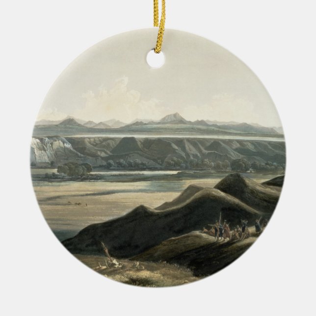 View of the Rocky Mountains, plate 44 from Volume Ceramic Ornament (Front)