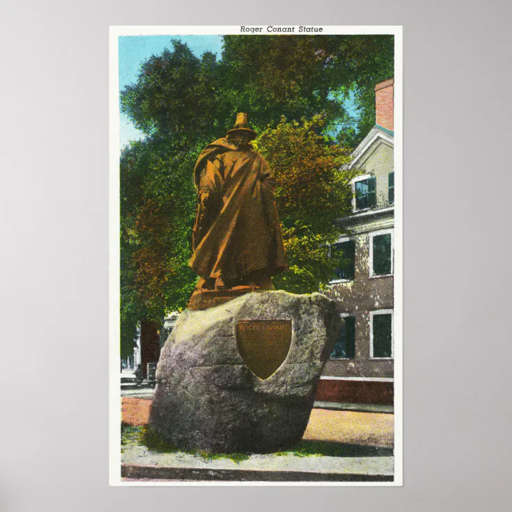 View of the Roger Conant Statue Poster | Zazzle