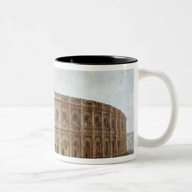 View of the Roman Amphitheatre Two-Tone Coffee Mug (Right)