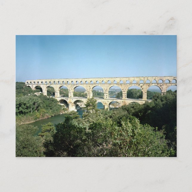 View of the Roman aqueduct, built c.19 BC Postcard (Front)
