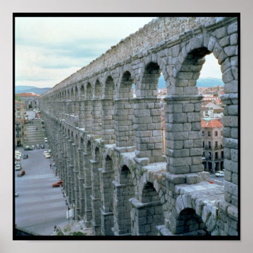 View of the Roman Aqueduct probably dating Poster