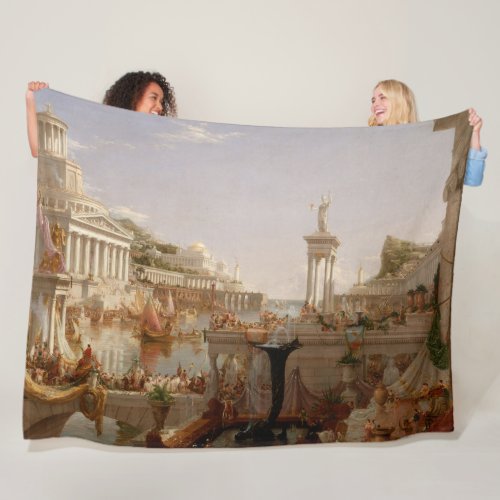 View of the Roman Empire Consummation of Empire Fleece Blanket