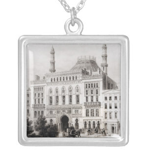 View of the Royal Panopticon of Science and Silver Plated Necklace