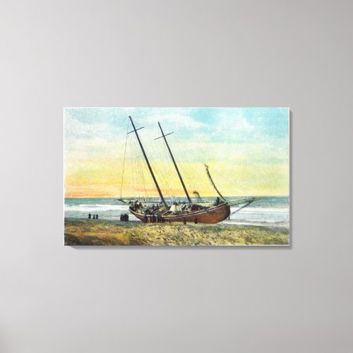 View of the Rum Runner Ship Ashore Canvas Print