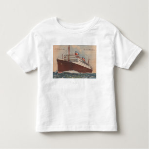 View of the S.S. Manhattan Cunard Cruise Ship Toddler T-shirt
