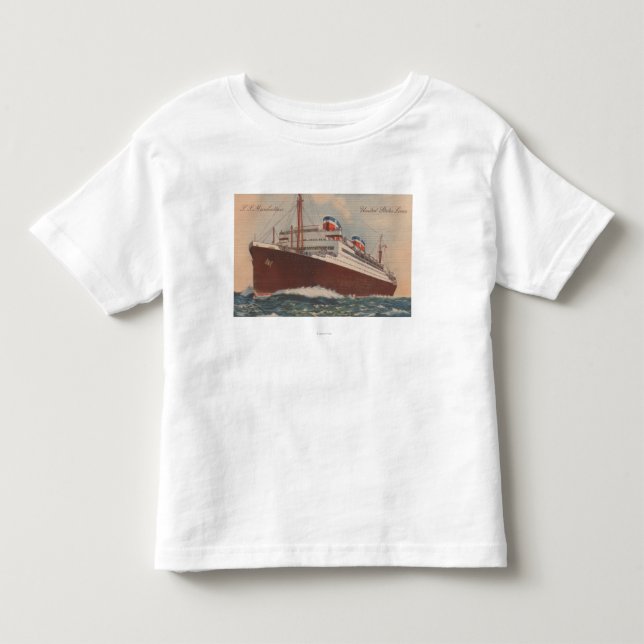 View of the S.S. Manhattan Cunard Cruise Ship Toddler T-shirt (Front)