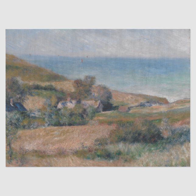 View of the Seacoast near Wargemont, August Renoir Tissue Paper (Front)