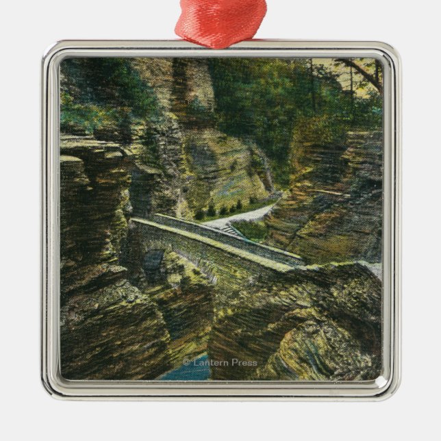 View of the Sentry Bridge & Upper Tunnel Metal Ornament (Front)