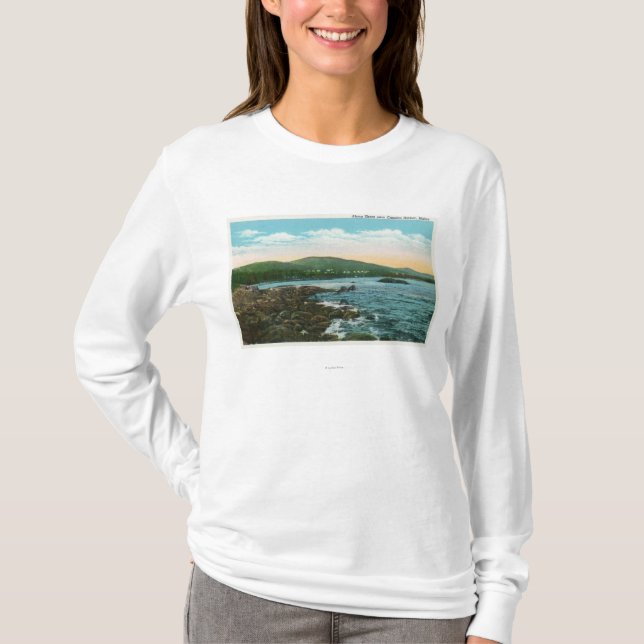View of the Shore near Camden Harbor T-Shirt (Front)