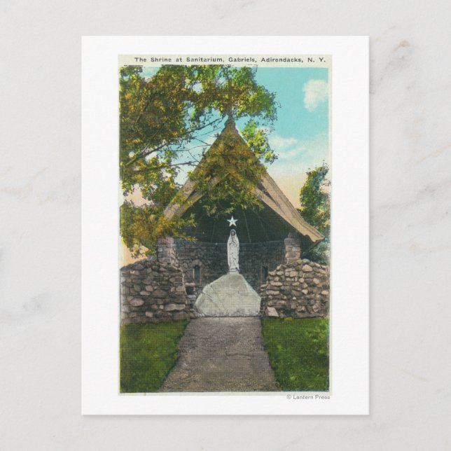 View of the Shrine at Sanitarium in Gabriels Postcard (Front)