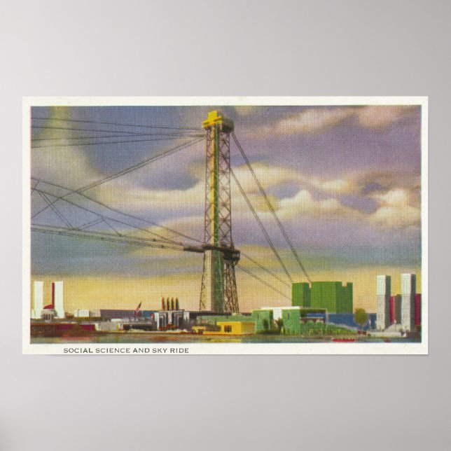 View of the Social Science and Sky Ride Poster (Front)