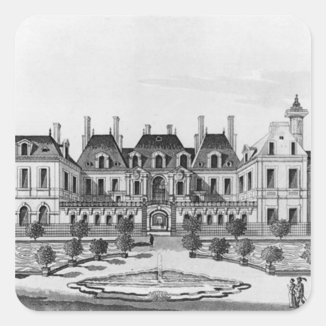 View of the Soissons Hotel in Paris Square Sticker (Front)